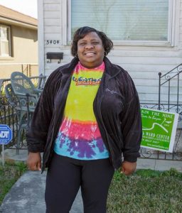 Warrenetta Banks leaves home for her ritual 5-mile walk encouraged by Dr. Hannah Pounds.