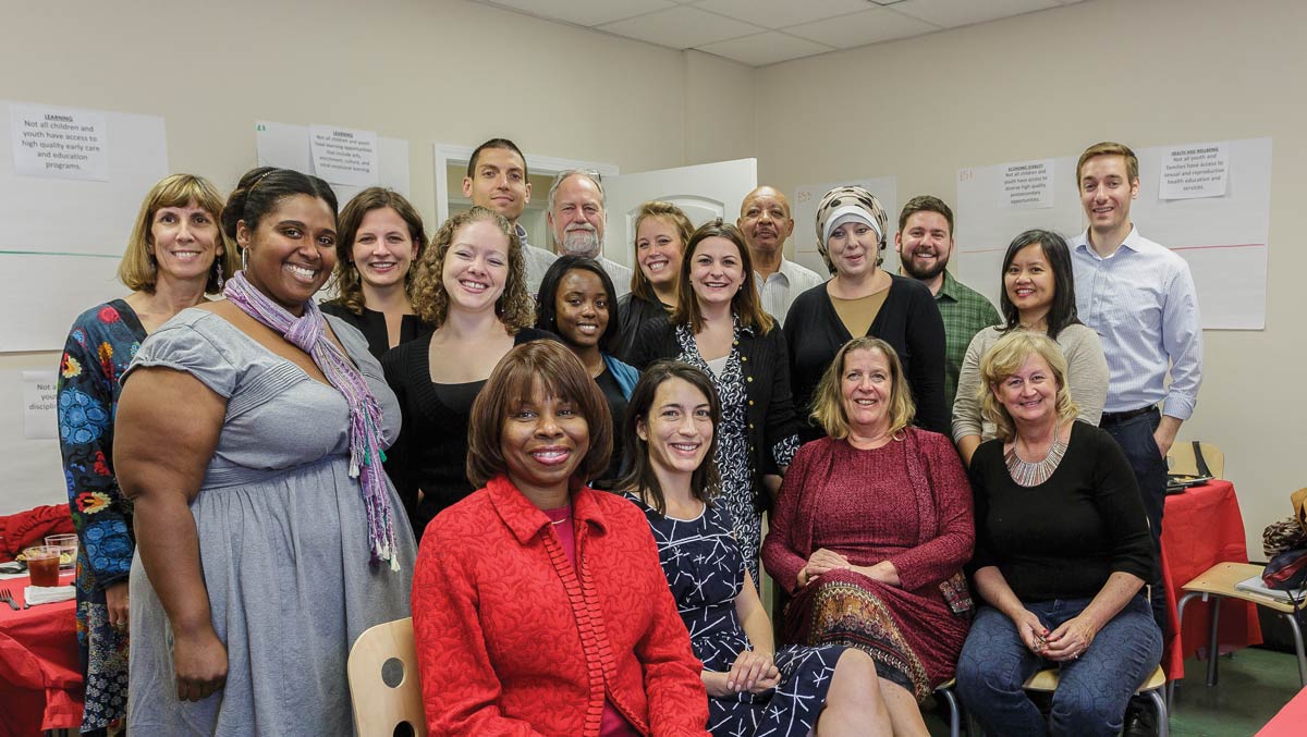 The YouthShift Steering Committee convenes every month to put New Orleans youth on pathways to progress. From left to right, top row: Pam Stevens, Facilitator; Emily Wolff, Broadmoor Improvement Association; Vincent Rossmeier, The Cowen Institute; Larry Pasti, The Forum for Youth Investment; Whitney Soenksen, The Data Center; Michael Smith, Metropolitan Human Services District; Michael Januzzi, Partnership for Youth Development; Chris Gunter, City of NO Health Dept Middle row: Marti Dumas, United Way SELA/Independent Consultant; Nicole Jolly, Partnership for Youth Development; Mona Flores, JOB1 Youth Center; Jen Roberts, BCM; Taslim van Hattum, LPHI; Kim Tran, New Orleans Public Library Bottom row: Lynette Bates, UNO TRiO Program and Upward Bound; Teresa Falgoust, Agenda for Children; Kathleen Whalen, YEP/Independent Consultant; Sara Massey, Communities in Schools (Not pictured: Echo Olander, KID smART) 